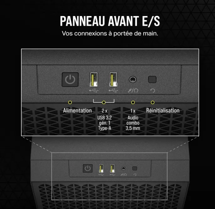 Panneau avant E/S