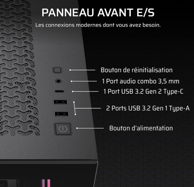 Façade avant — Corsair 3500X RS-R ARGB