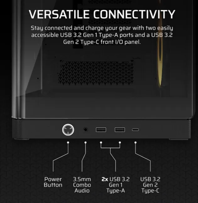 Façade avant, I/O panel